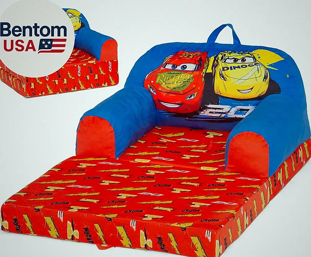 Cars Cozee Buddy Flip-Out Kids Chair, Blue