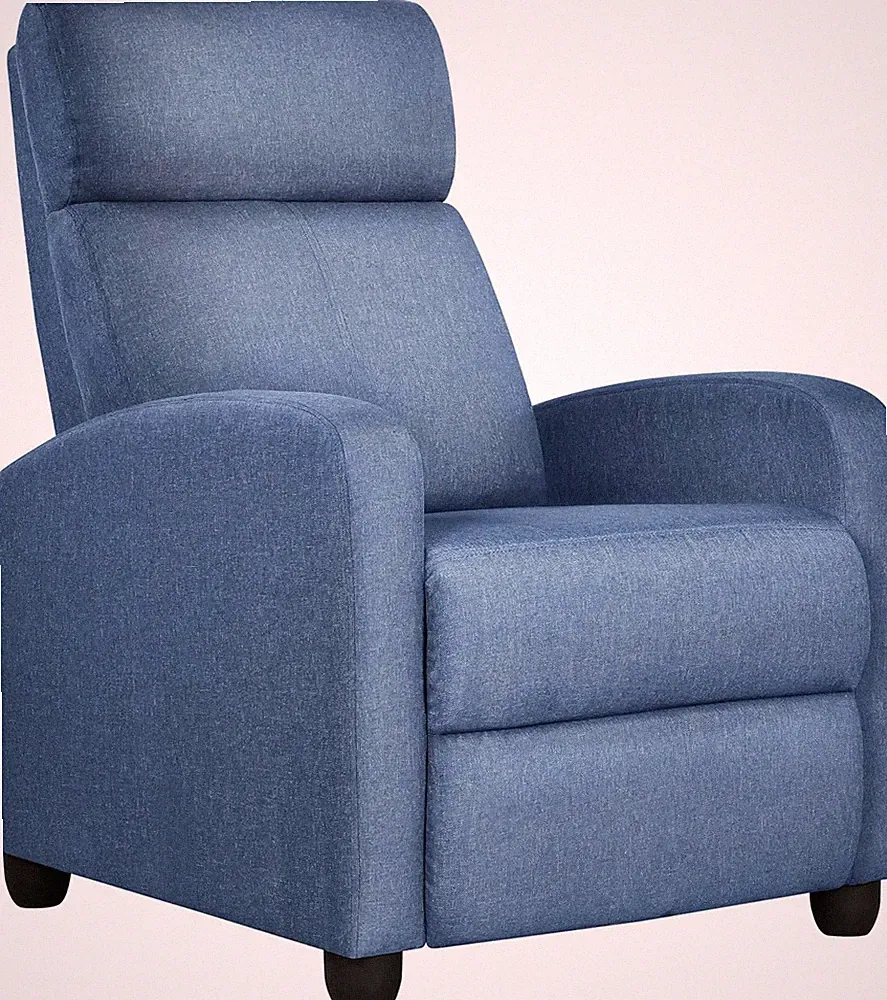 Fabric Recliner Chair Sofa Ergonomic Adjustable Single Sofa with Thicker Seat Cu