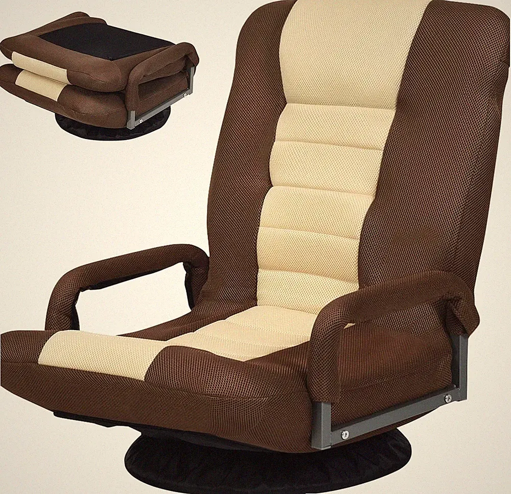 Floor Gaming Chair, 360 Degree Swivel Floor Chair W/Armrests, 6 Adjustable Posit