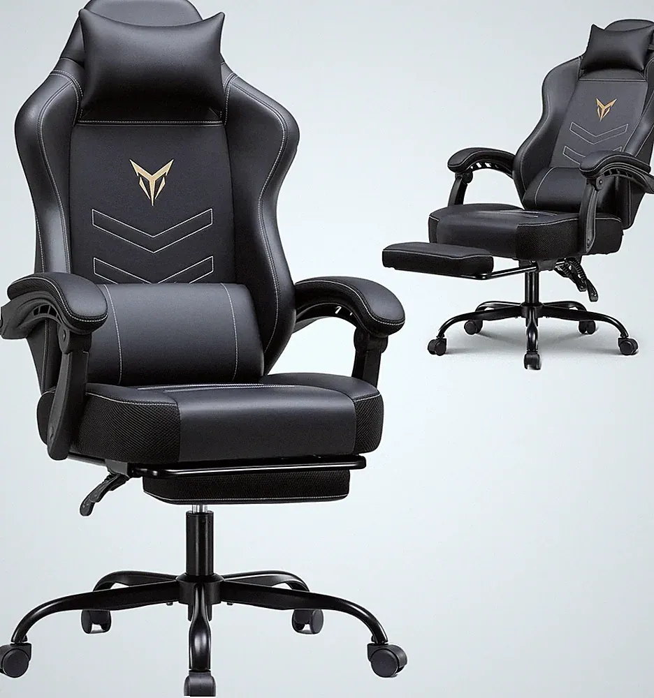 Gaming Chair with Footrest, Recliner Chair with Headrest & Lumbar Support, Linka