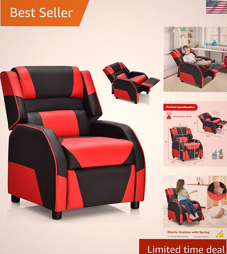 Boxed Edge Kids' Recliner