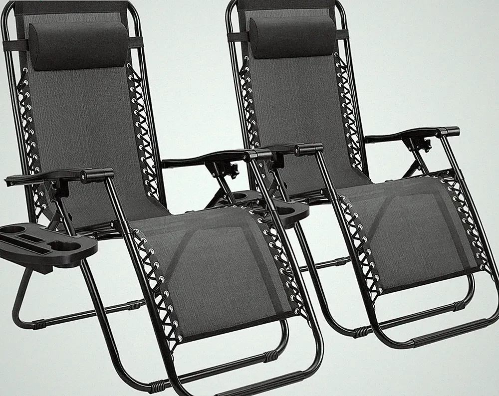 Zero Gravity Chair Patio Folding Lawn Lounge Chairs Outdoor Lounge Gravity Chair